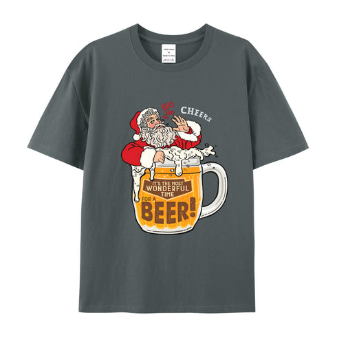 Unisex Christmas Theme Cotton T-Shirt